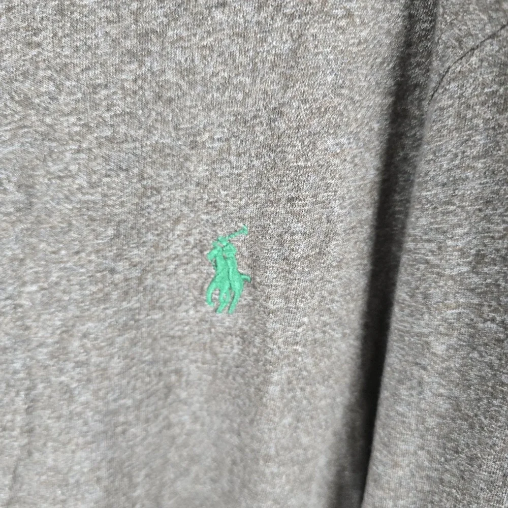 Polo Ralph‎ Lauren Mens XL Brown Heather Long Sleeve Cotton T-Shirt Green Pony